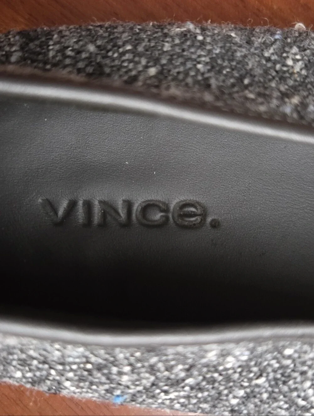 Vince Blair Women's Slip-on Tweed Grey Sneakers, Size 11